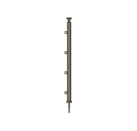 Hliníkový sloupek HRB 40 mm 90/4 na chemickou kotvu